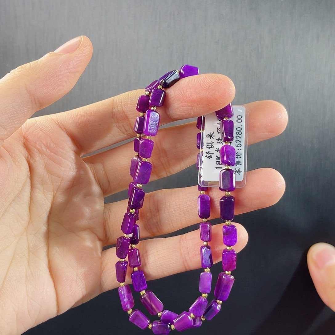 未镶嵌苏纪石（舒俱来）南非舒俱来老矿料项链k金