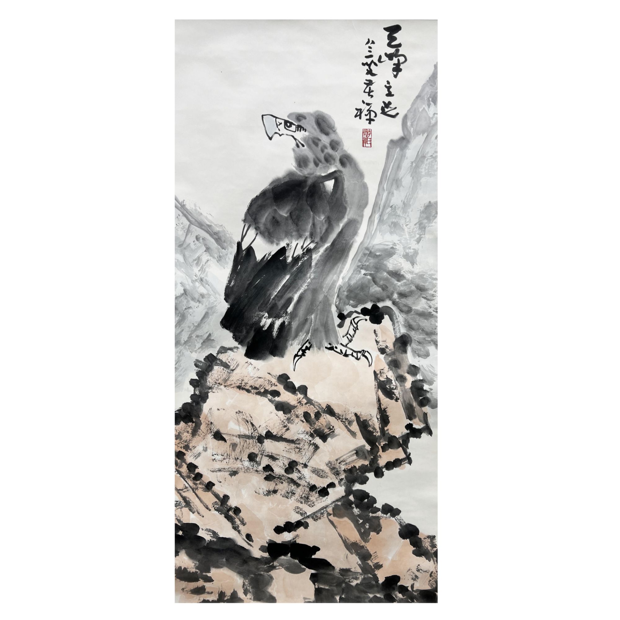 L苦禅  花鸟   136*68cm