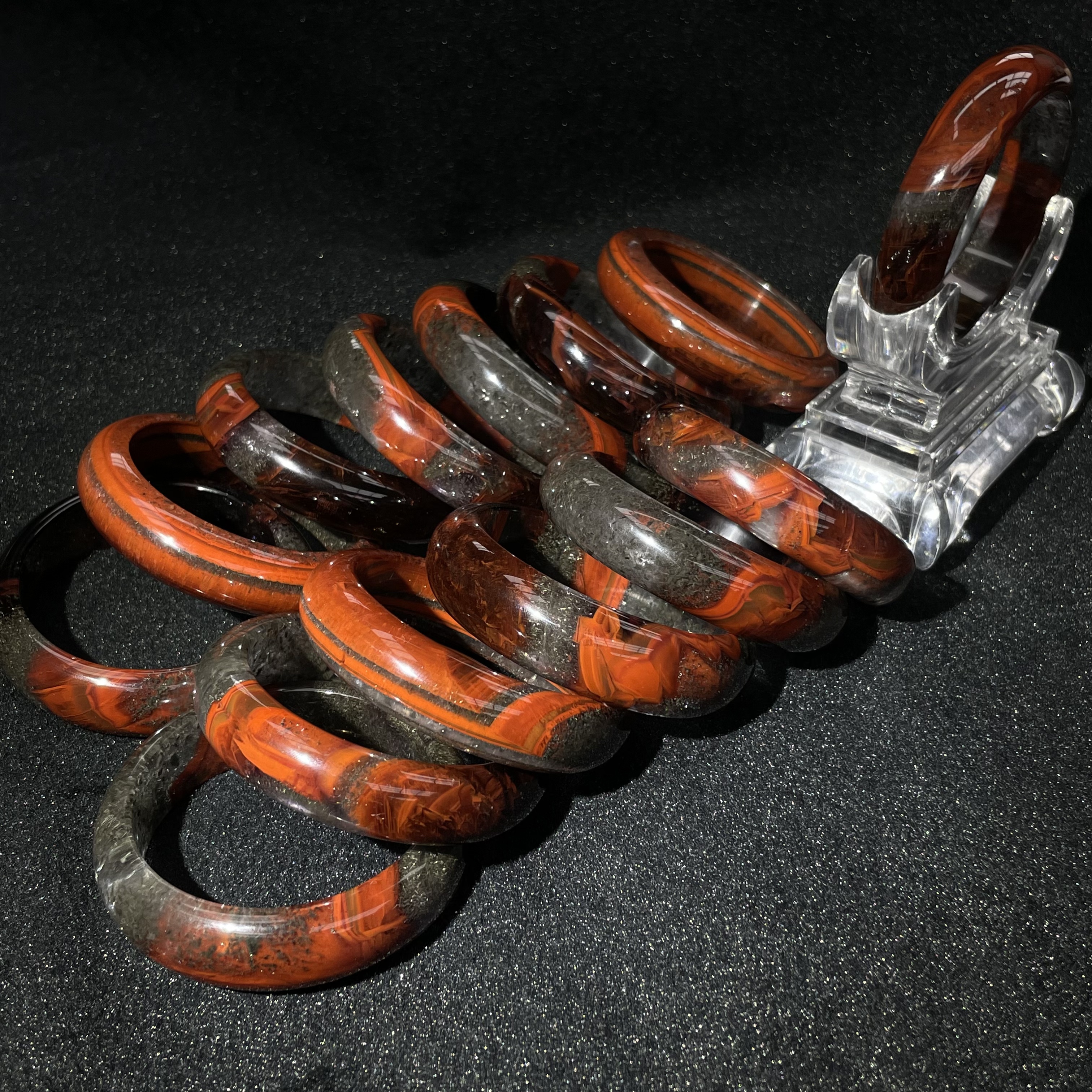 【小耿珠宝】极光23赤焰黑加仑手镯（多样性发其一）