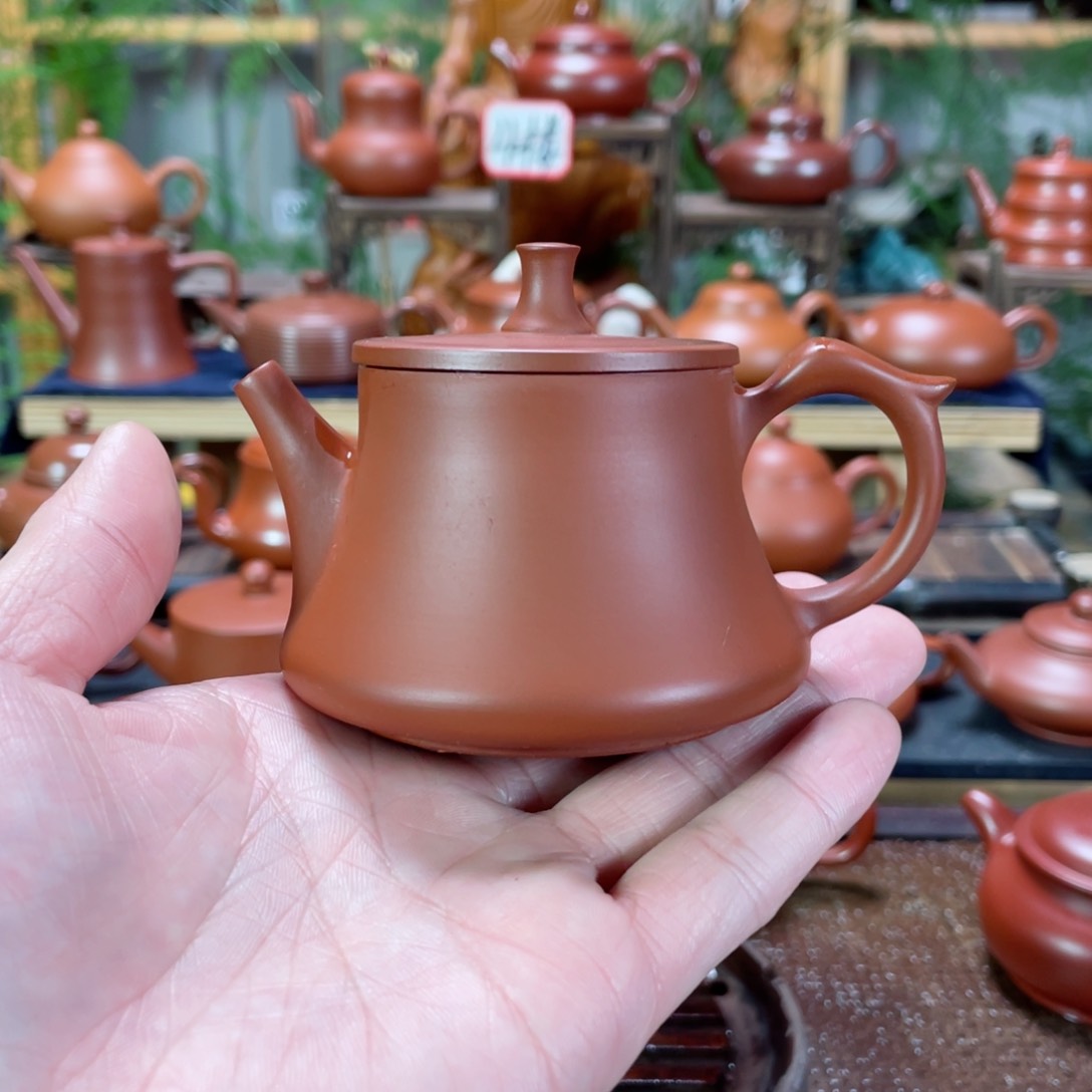 紫砂茶壶雪*飘朱泥高瓢