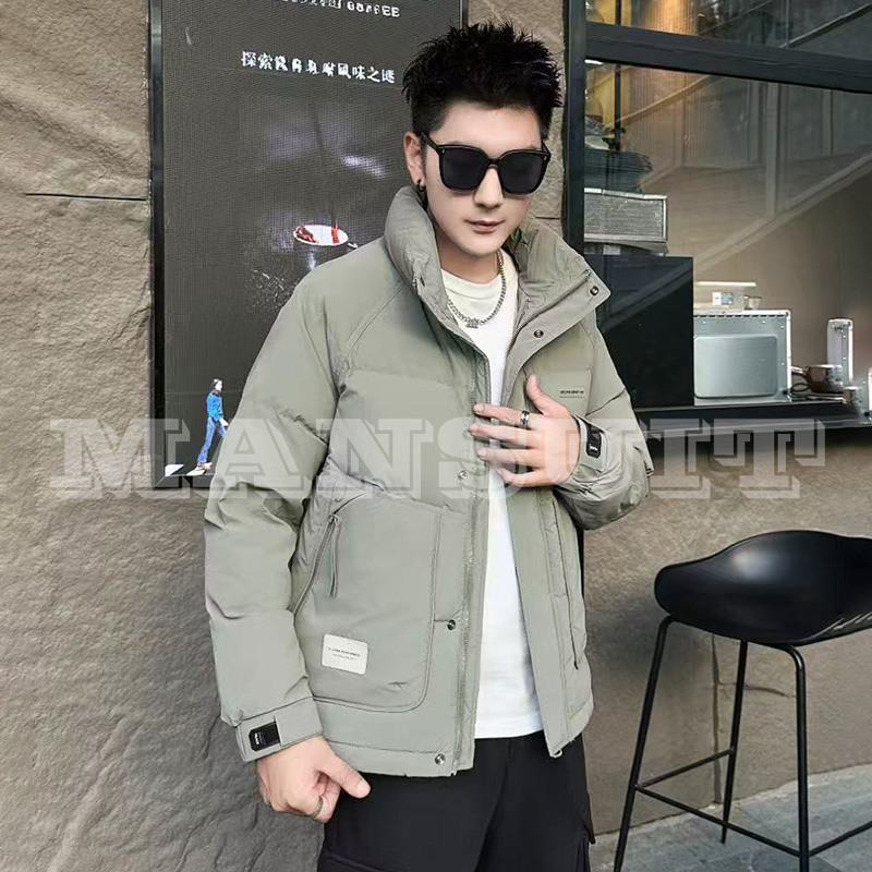 983-8811 冬季滑雪保暖锁温时尚休闲短款男士潮流帅气百搭棉外套