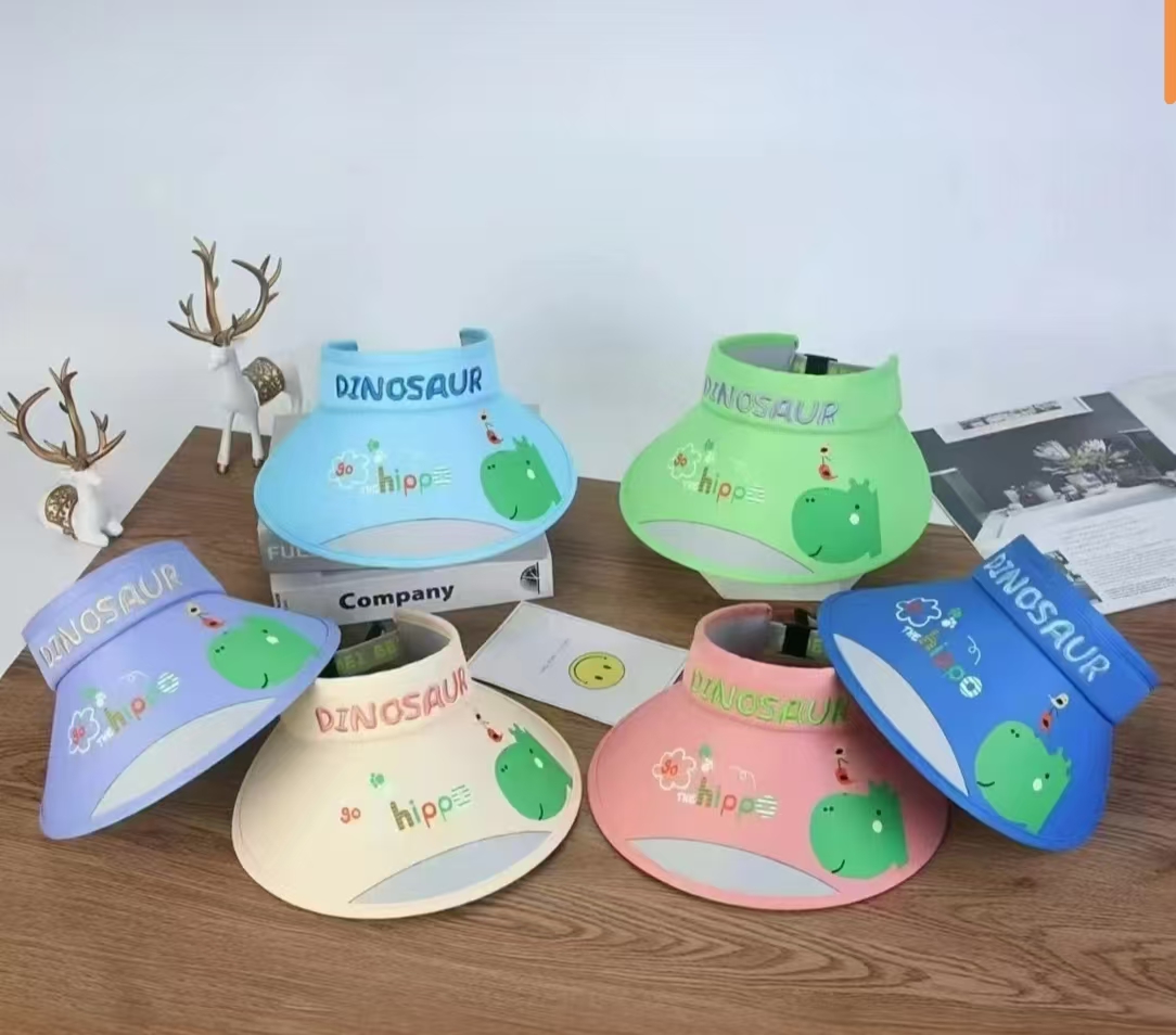 直播专用过款链接男女卡通无顶帽大檐卡通防晒帽沙滩凉帽渔夫帽