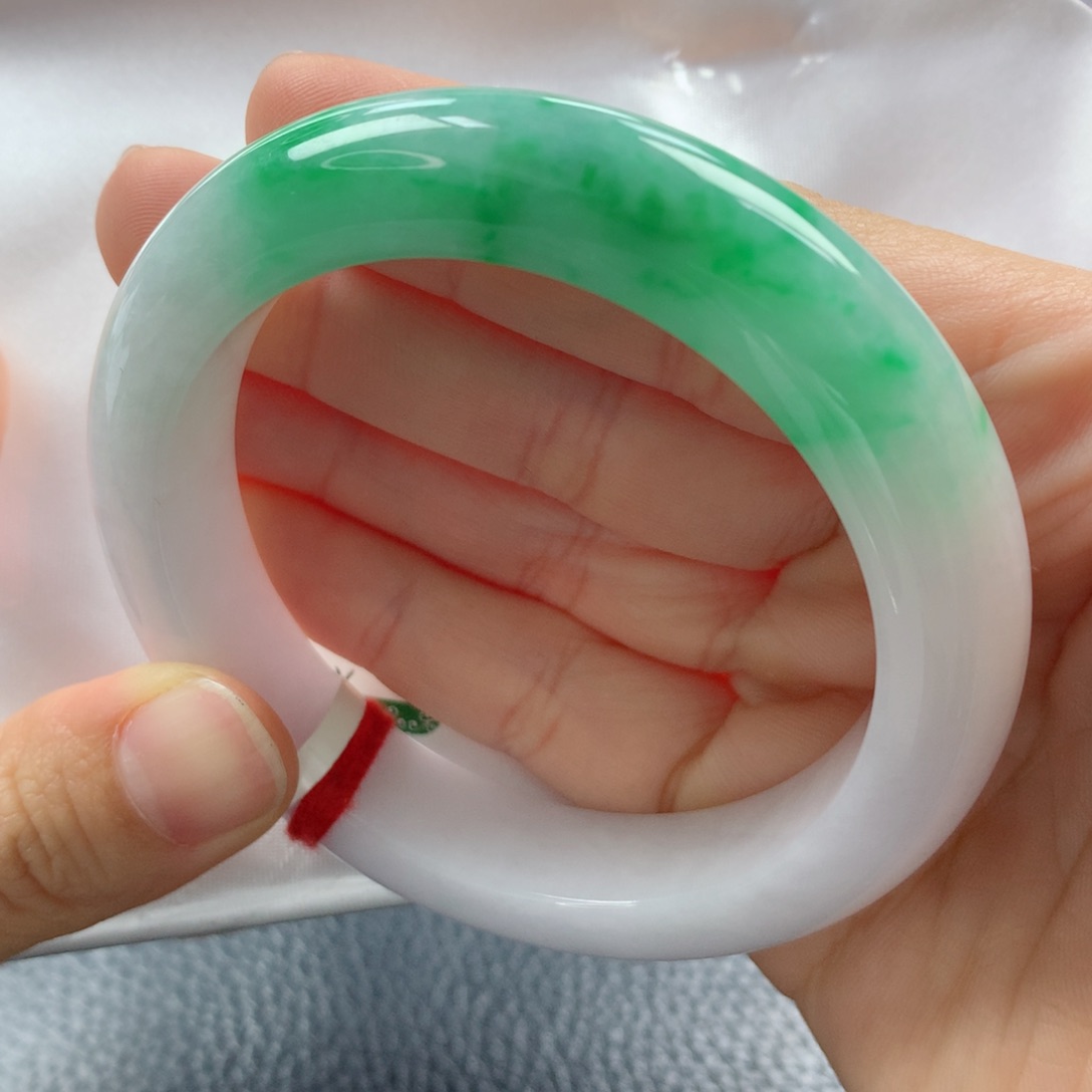 未镶嵌手镯翡翠缅甸天然翡翠A货55.4正