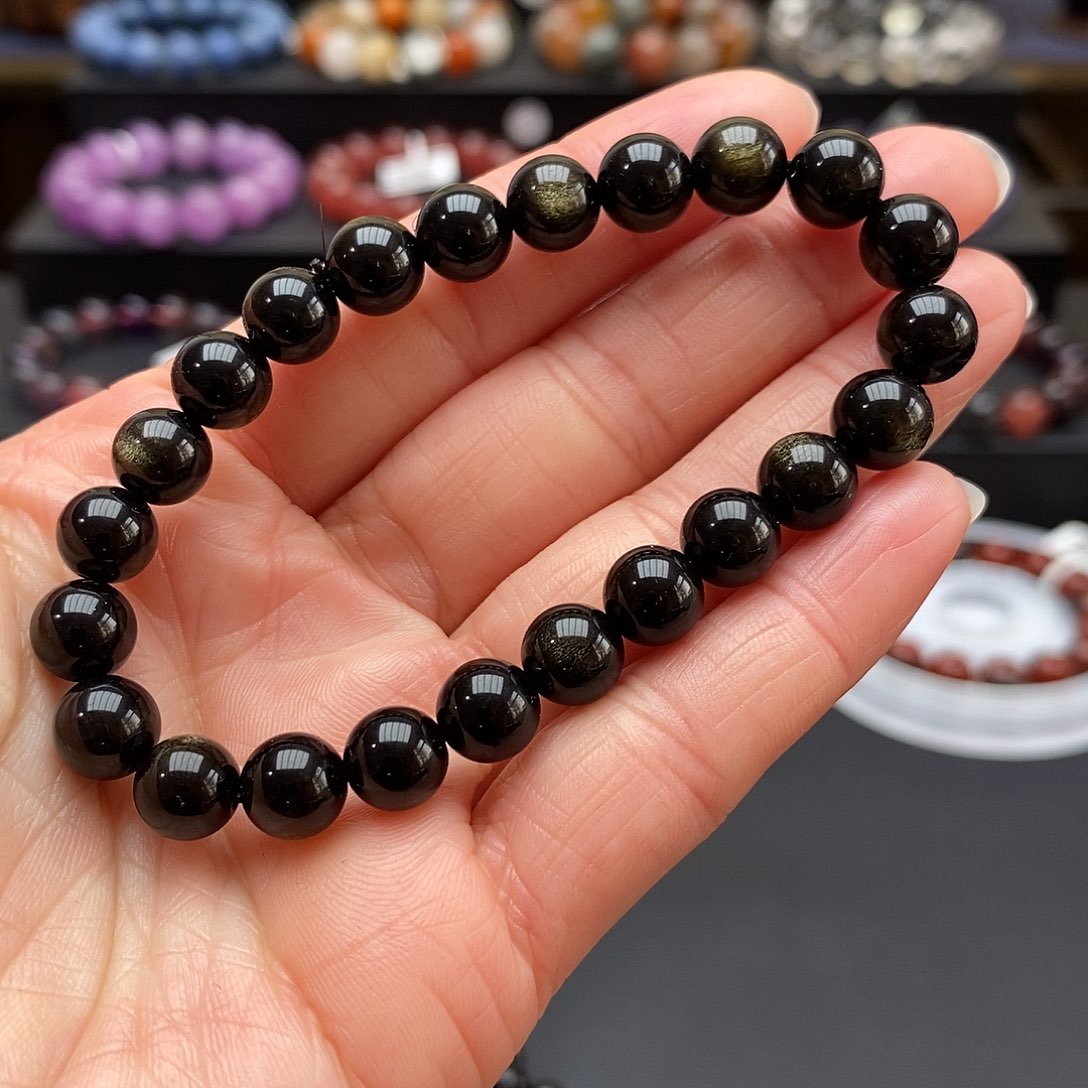 黑曜岩手链未镶嵌