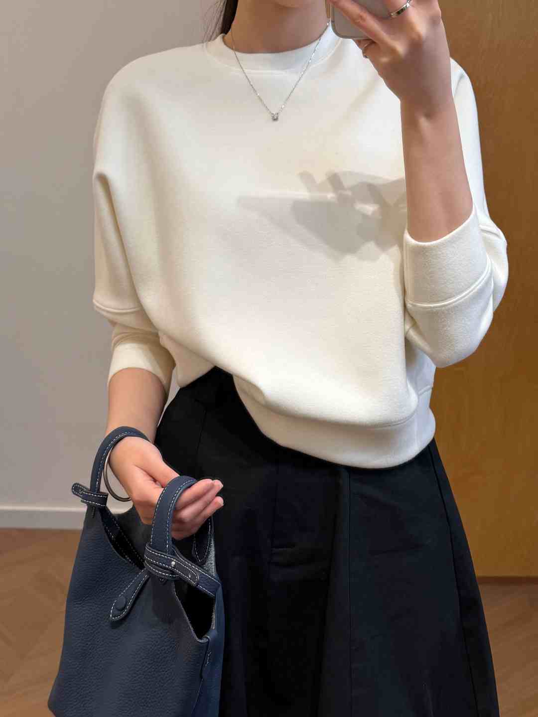 【柳条儿】自带高光 华绒空气层廓形卫衣 蝙蝠袖 短款磨绒保暖秋冬