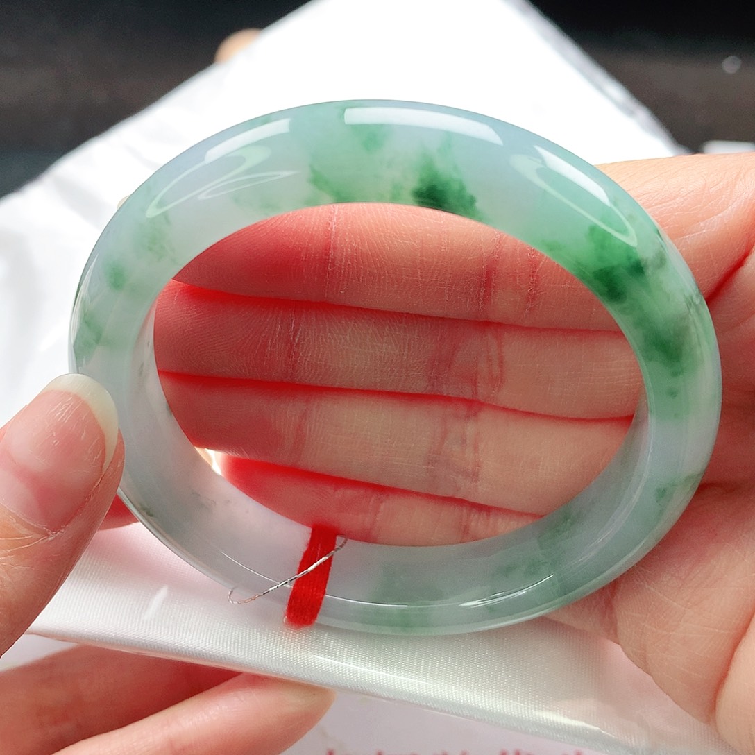 未镶嵌手镯翡翠55圈（高货微瑕漏）