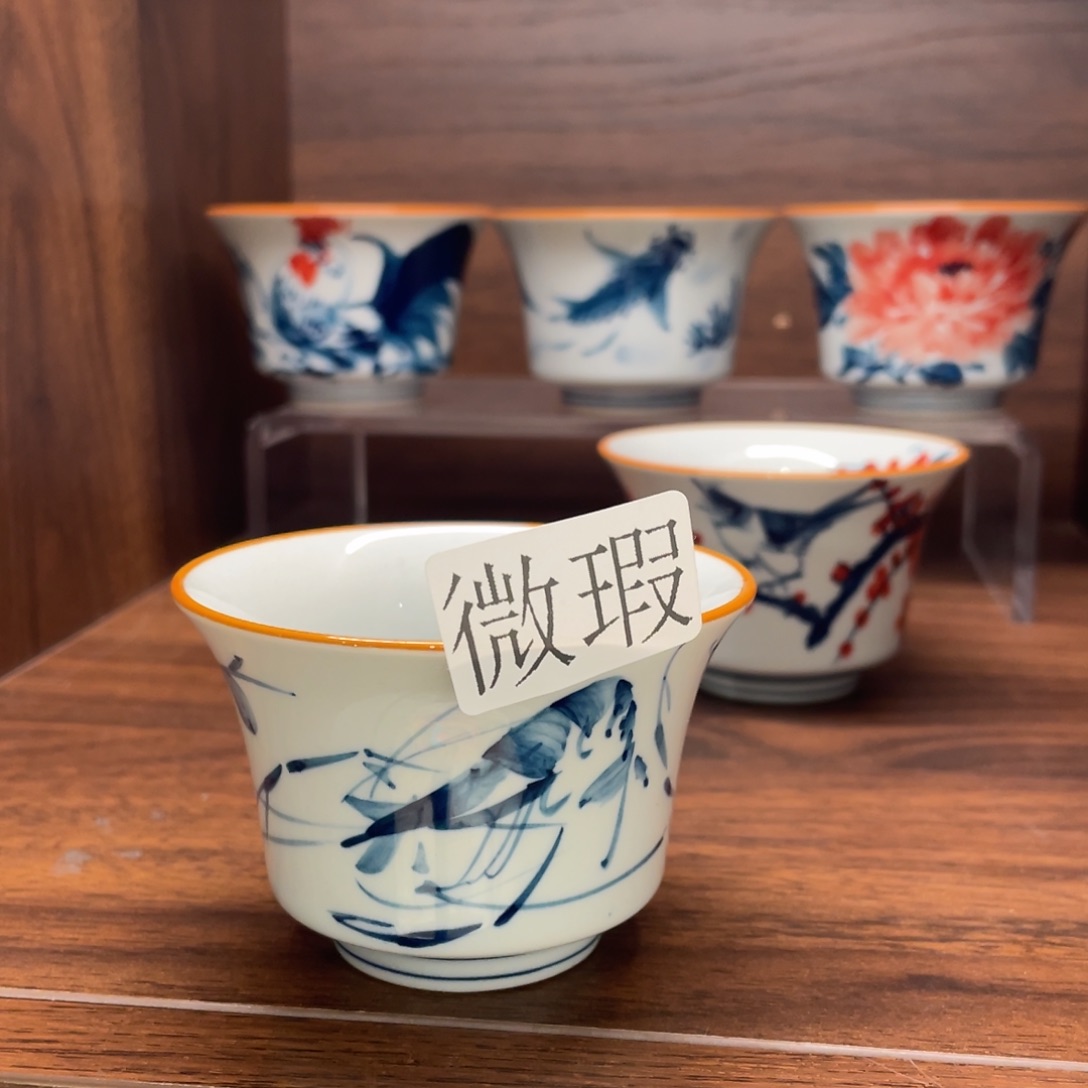 微瑕纯手绘釉下彩