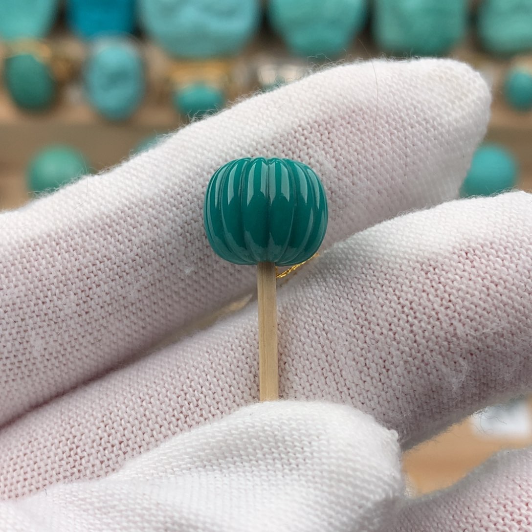 绿松石配饰未镶嵌瓜珠卡11*9.4