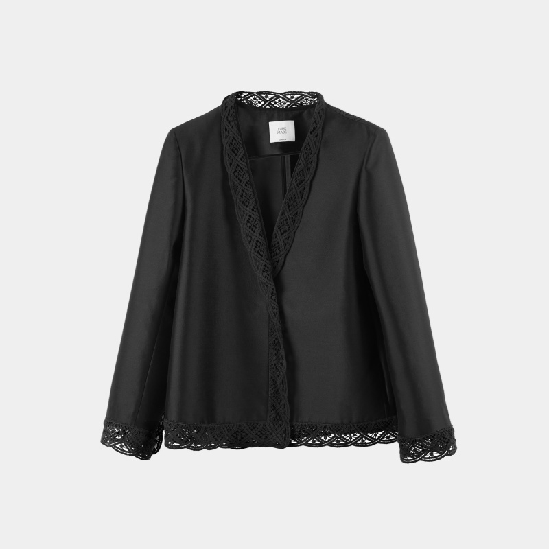 蕾丝拼接西装外套JHC25X416