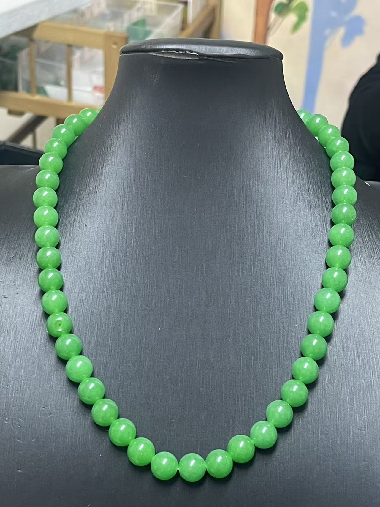 翡翠项链10mm气质