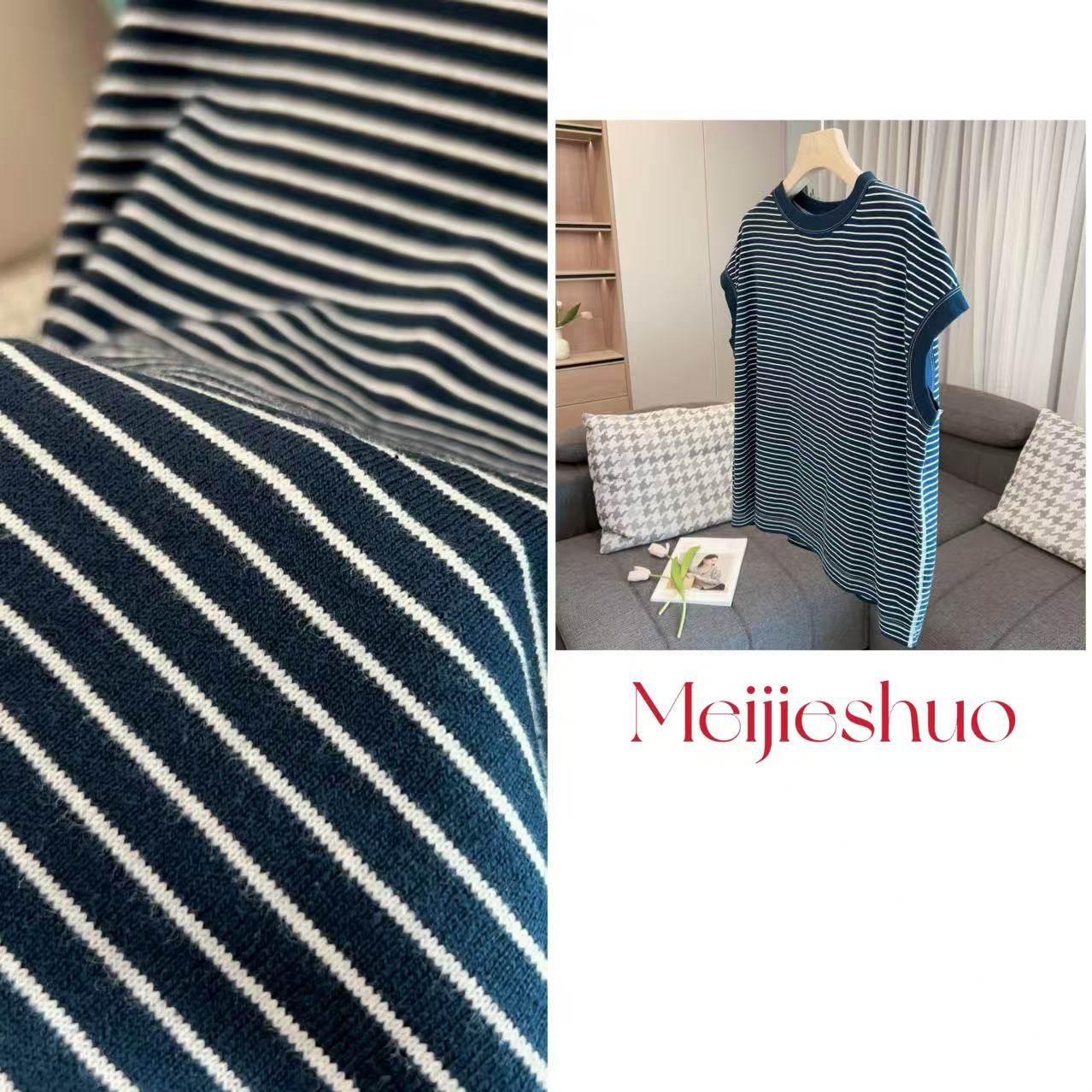 【美姐说】圆领条纹衫41901