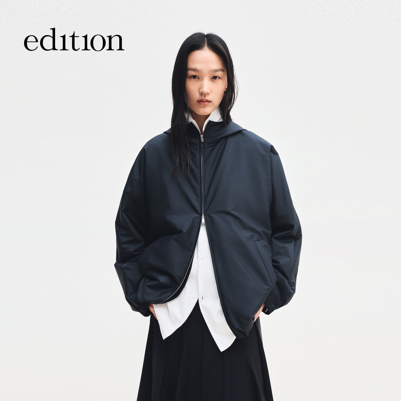 【商场同款】edition2026春季新款中性风连帽棉服外套#EBF1COT012