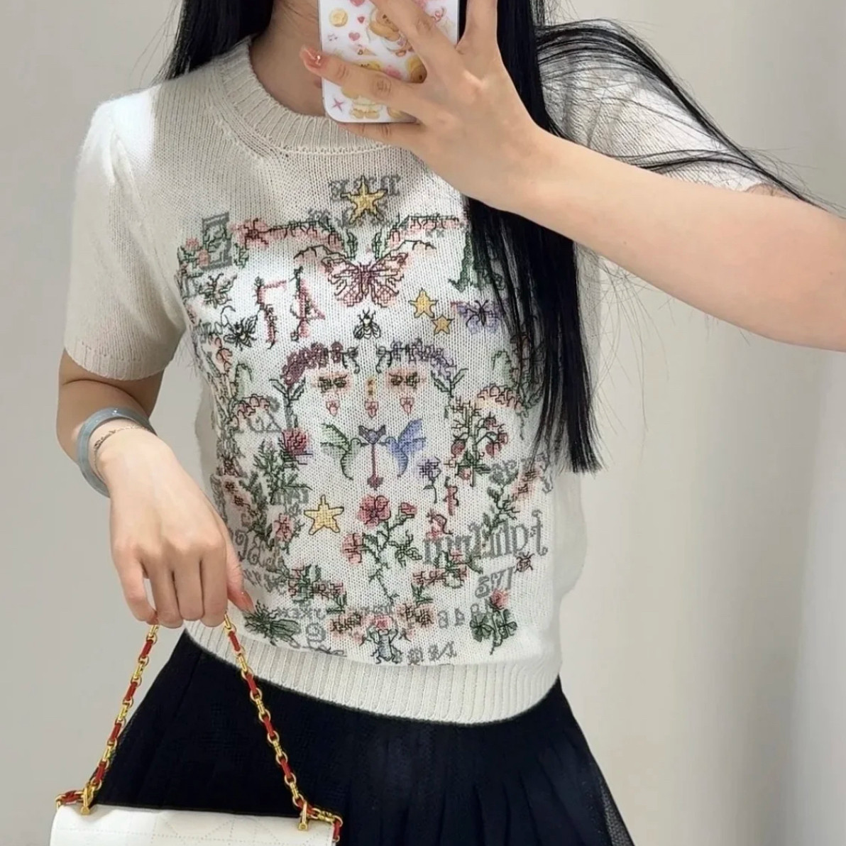 99新 DIOR/迪奥 针织短袖/38码/Xsp33053