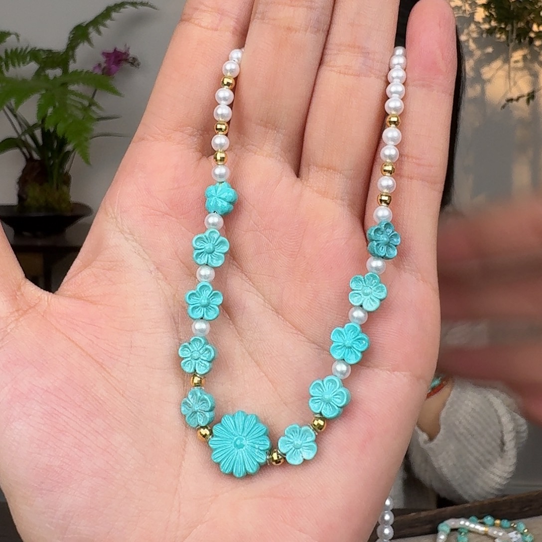 绿松石18K金镶嵌珠宝奇石