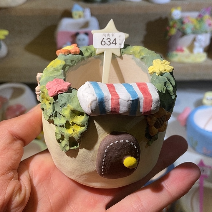 7****手工手绘盆 满29包邮634