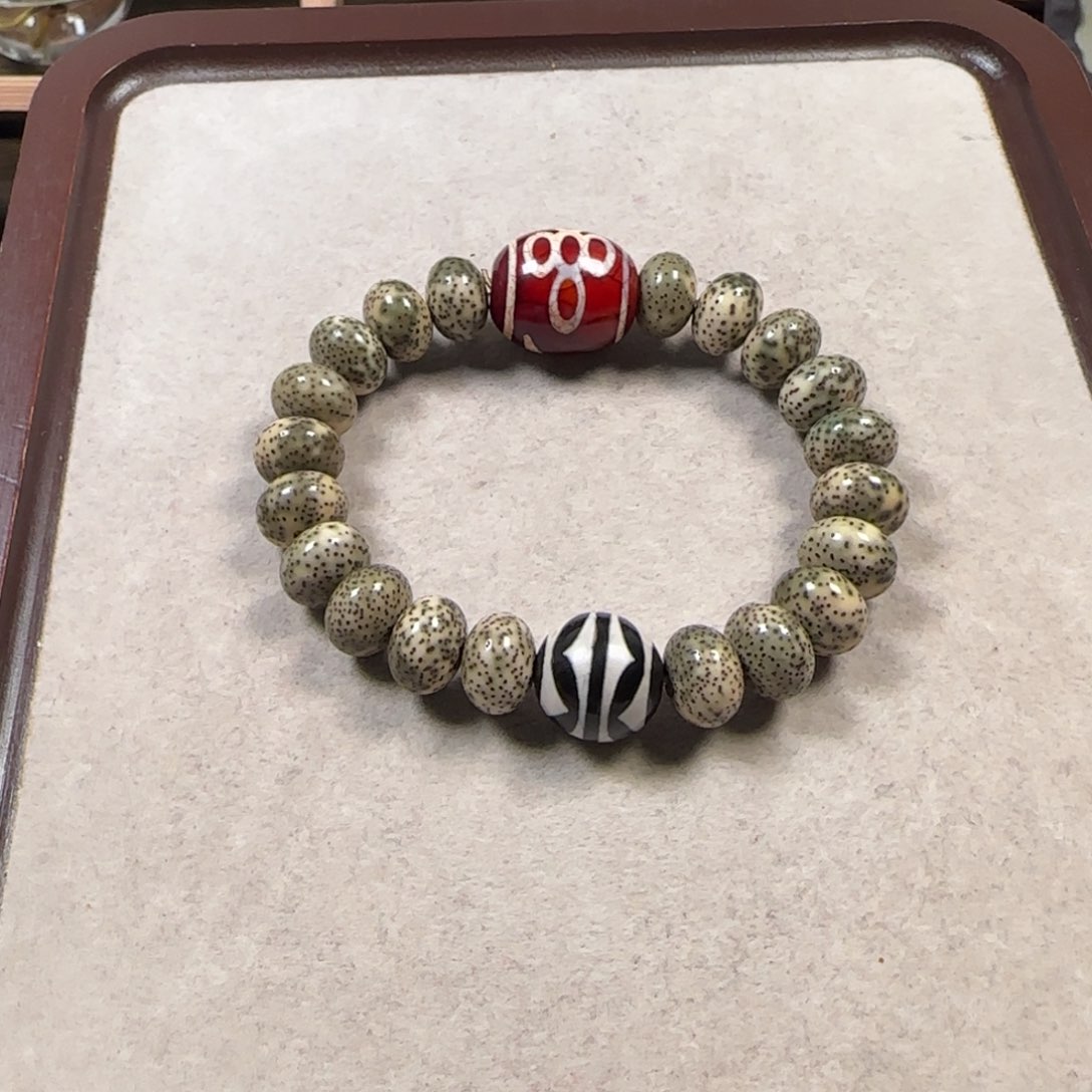 未镶嵌菩提把件星月菩提