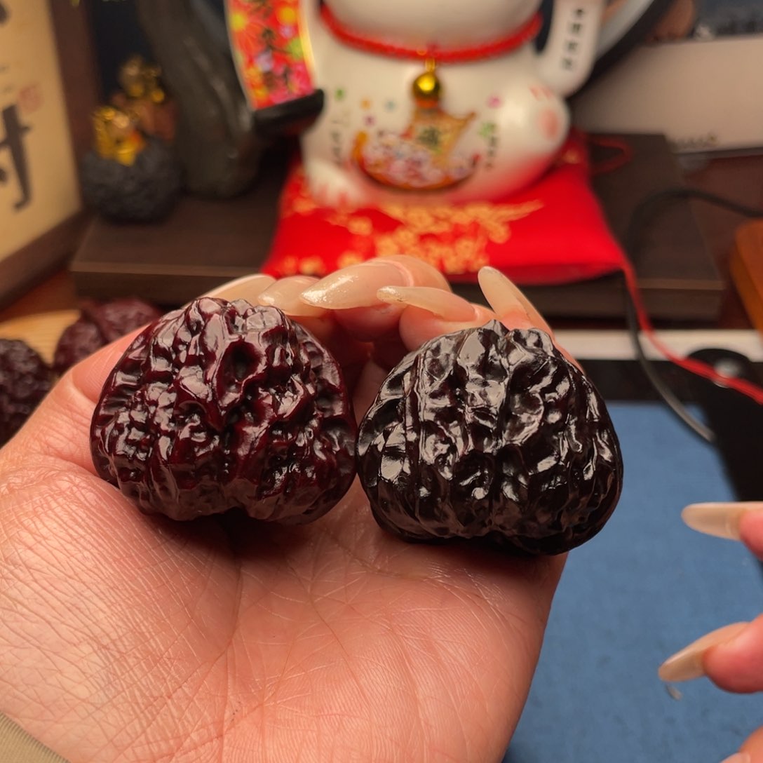 吊坠文玩核桃阴阳三角蛙