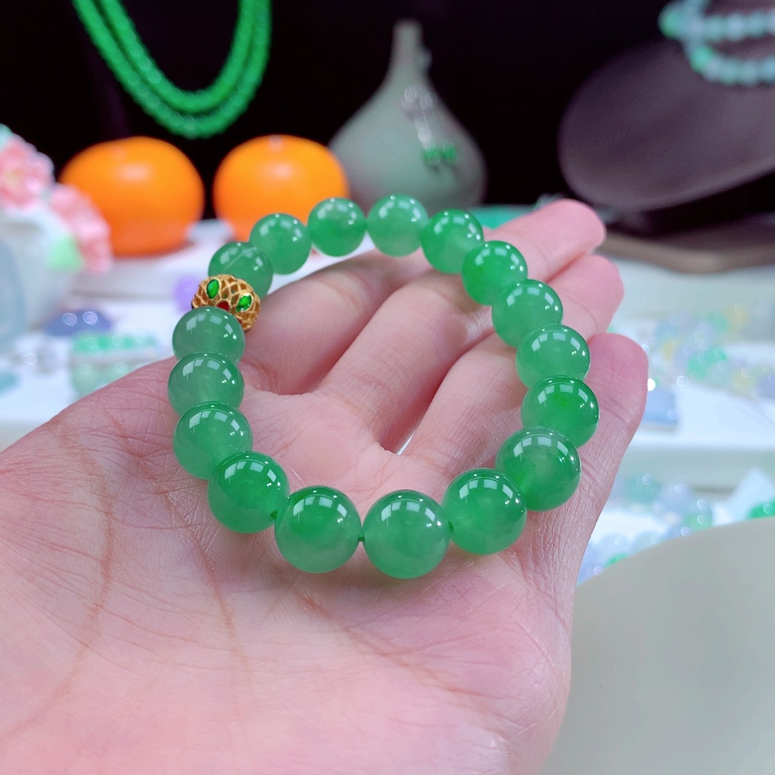 翡翠手链未镶嵌卡10-11mm