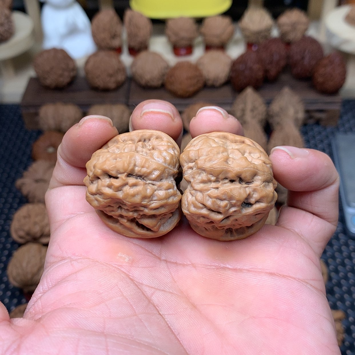 【闪购商品】文玩核桃把件全品蛤蟆头35文玩核桃