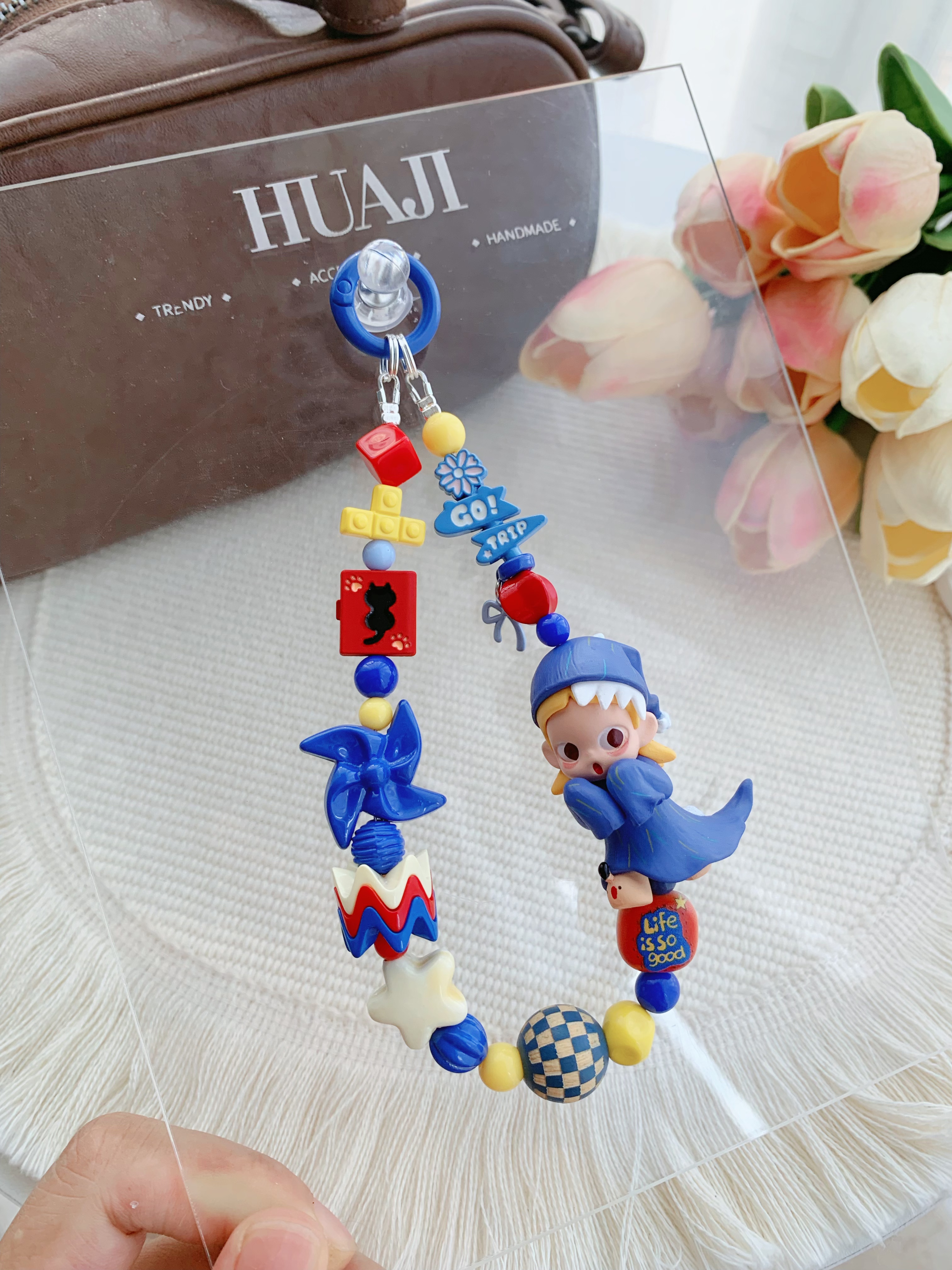 【Zsiga】萌粒手机链个性创意可爱挂件挂饰品ins小清新手工diy彩色