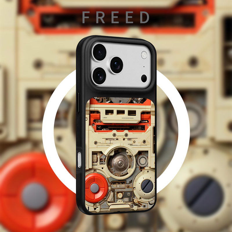 FREED复古机械适用于苹果17个性16promax磨砂15/14磁吸13手机壳12