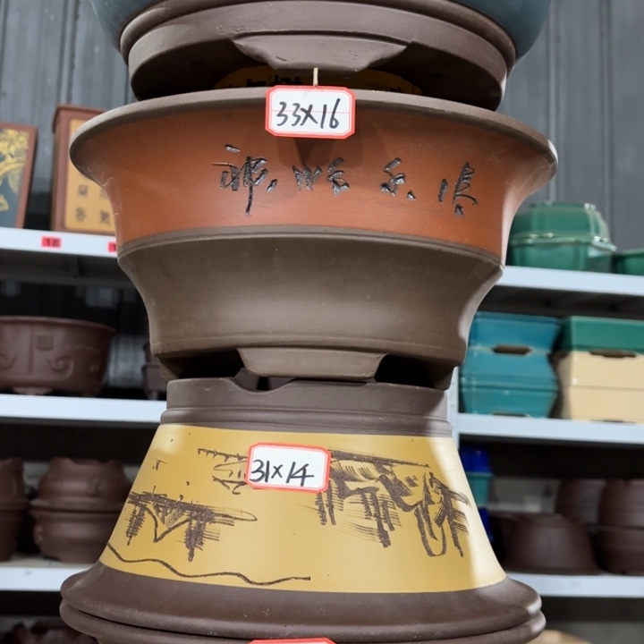 紫砂花盆     100-4。