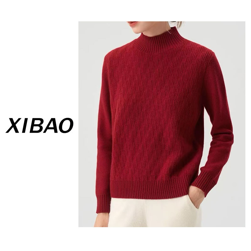 【节节高升】纯山羊绒半高宽松珍某贝同款上衣羊绒衫MC999