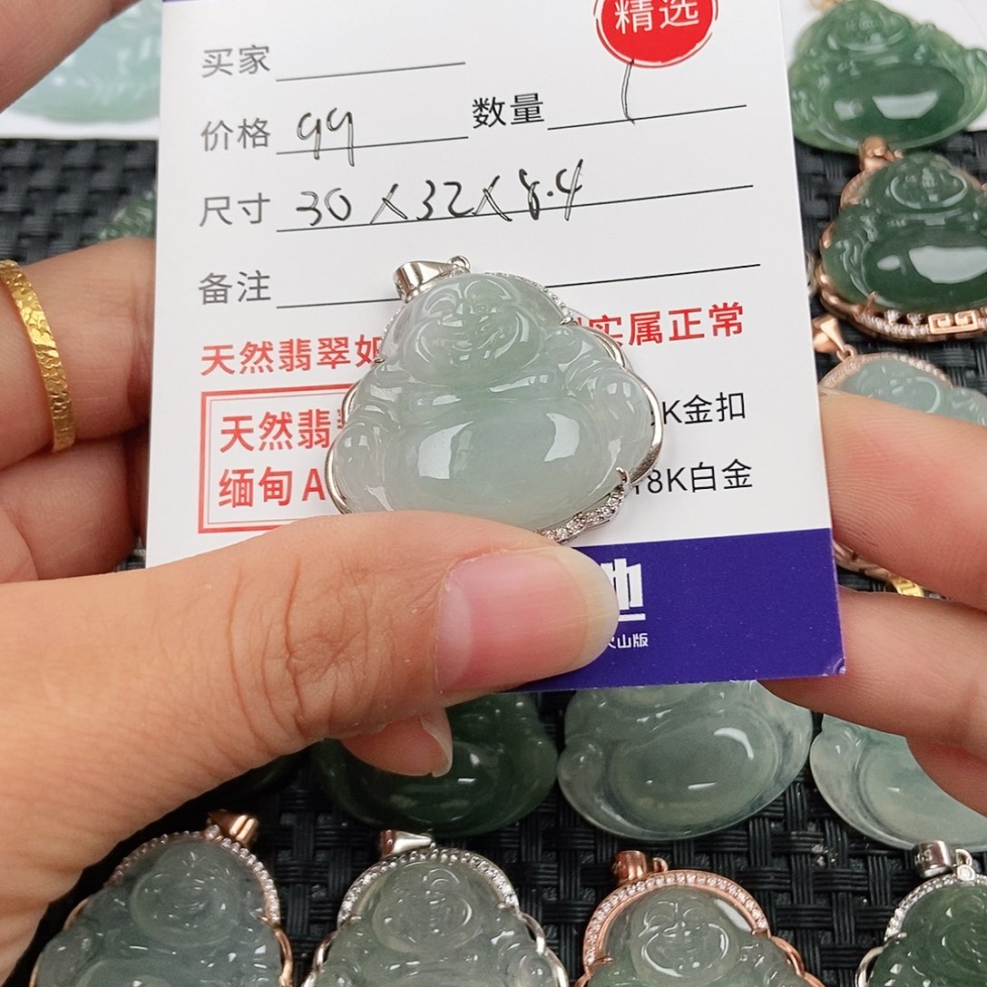 翡翠银S925镶嵌颈饰