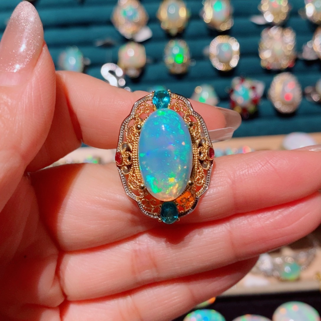 欧泊欧泊戒指银S925镶嵌