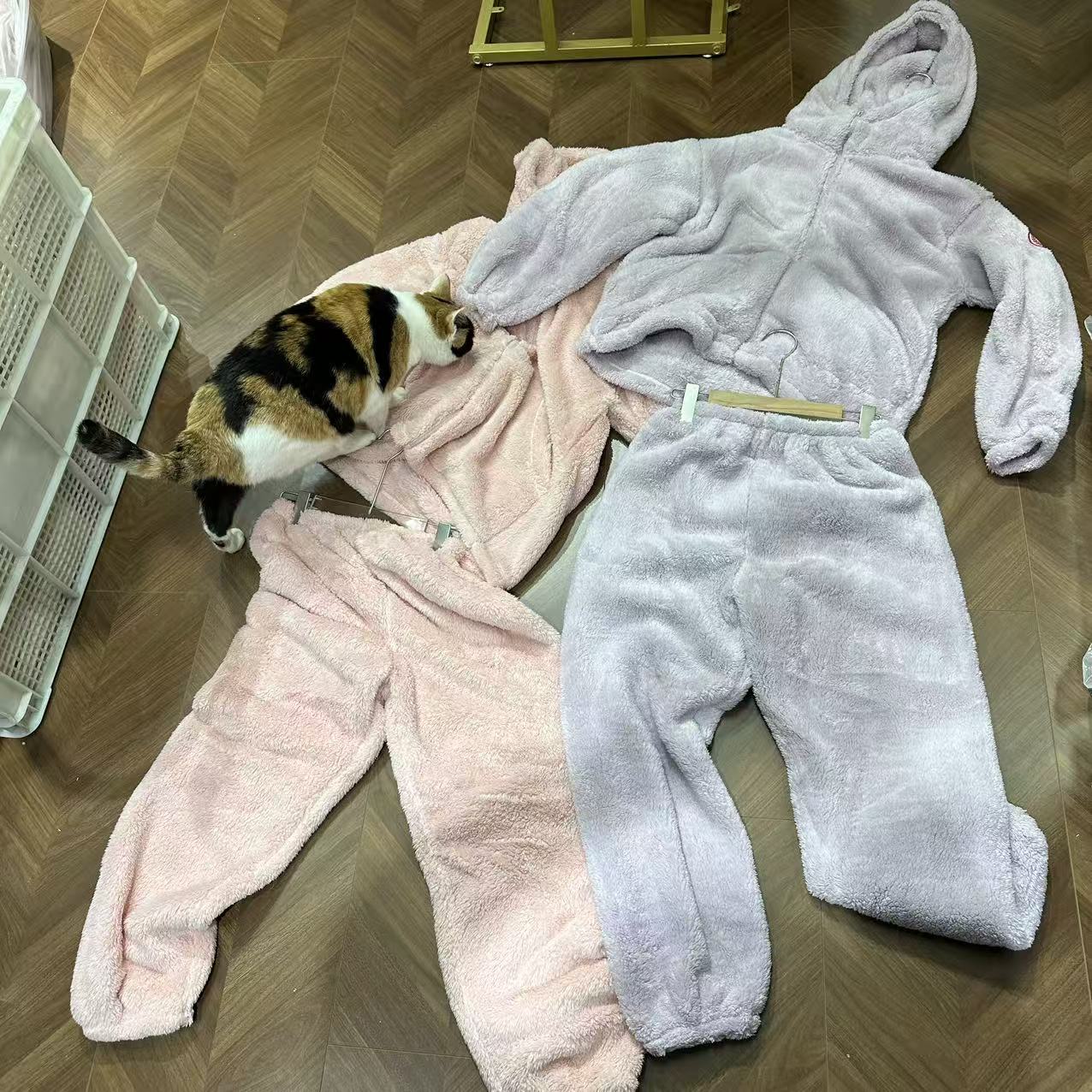 SXJ【风气】秋冬新款保暖舒适厚款居家睡衣套装SXJ002