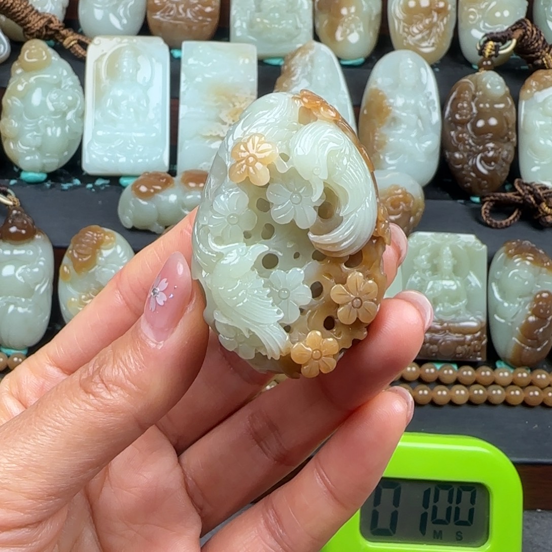 悟***空和田玉未镶嵌挂件