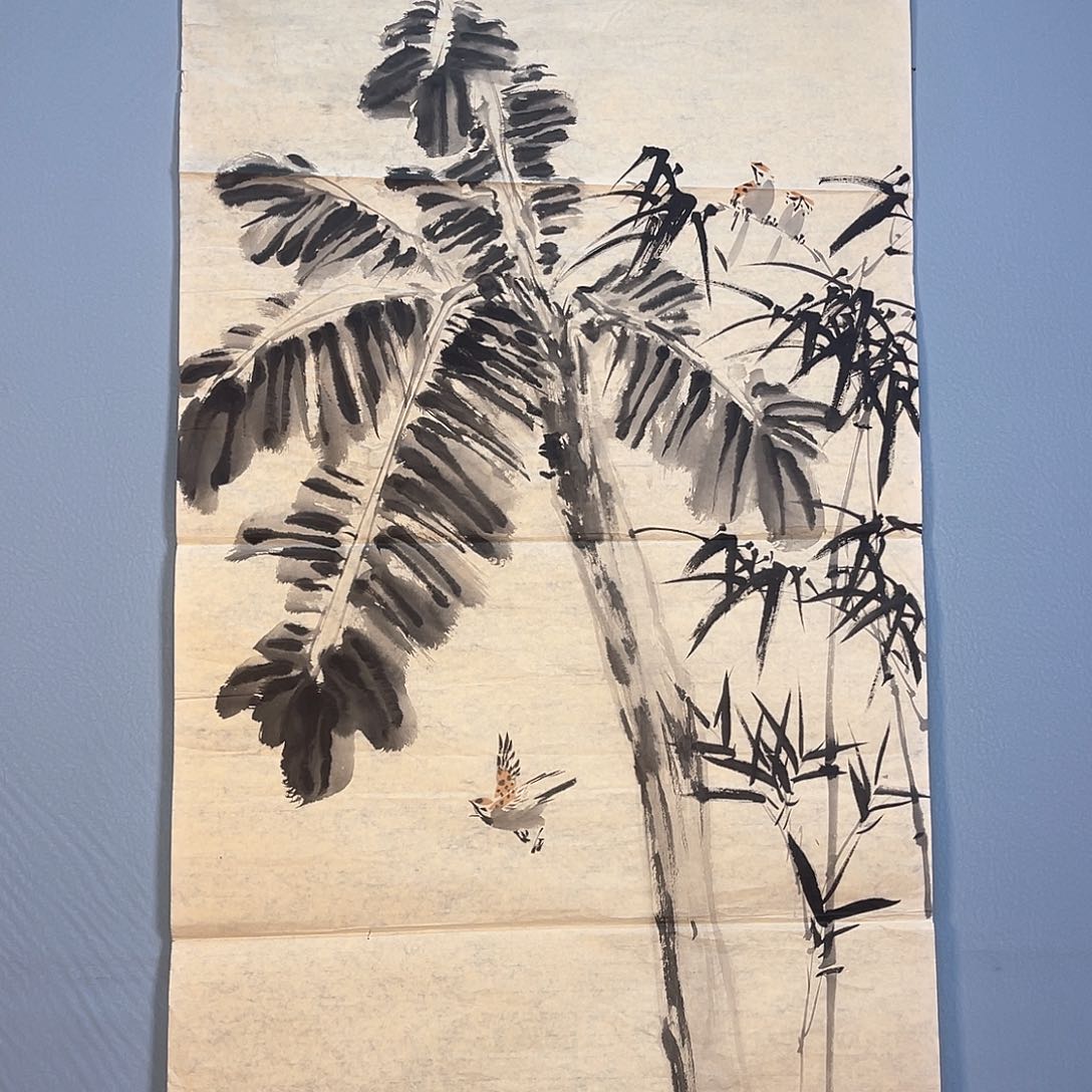 国画326 花红艳绿色如玉色