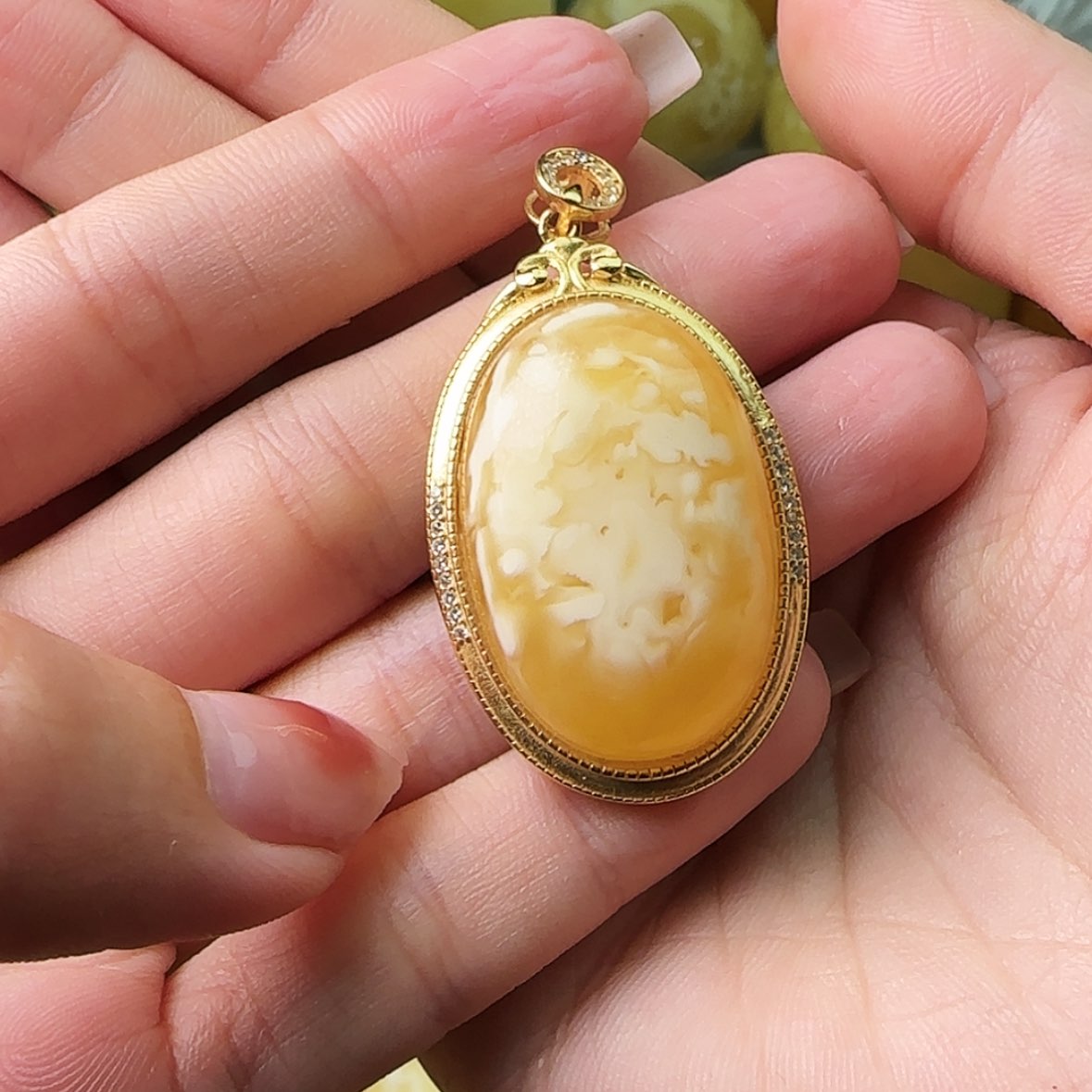 【闪购商品】琥珀颈饰未镶嵌吊坠