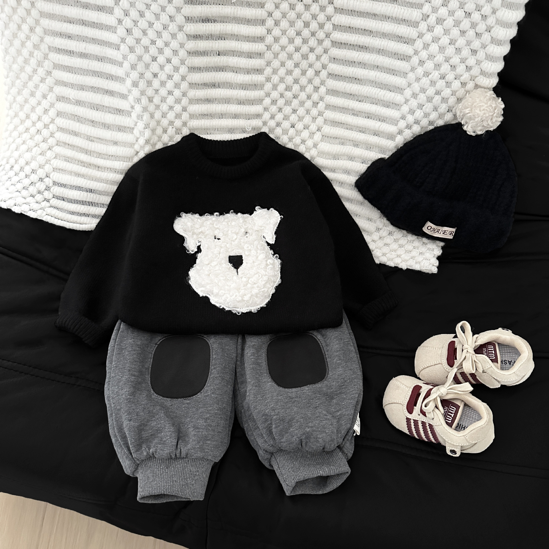 韩系婴儿毛衣秋冬季宝宝卡通可爱加厚针织衫冬装洋气小童打底衣服