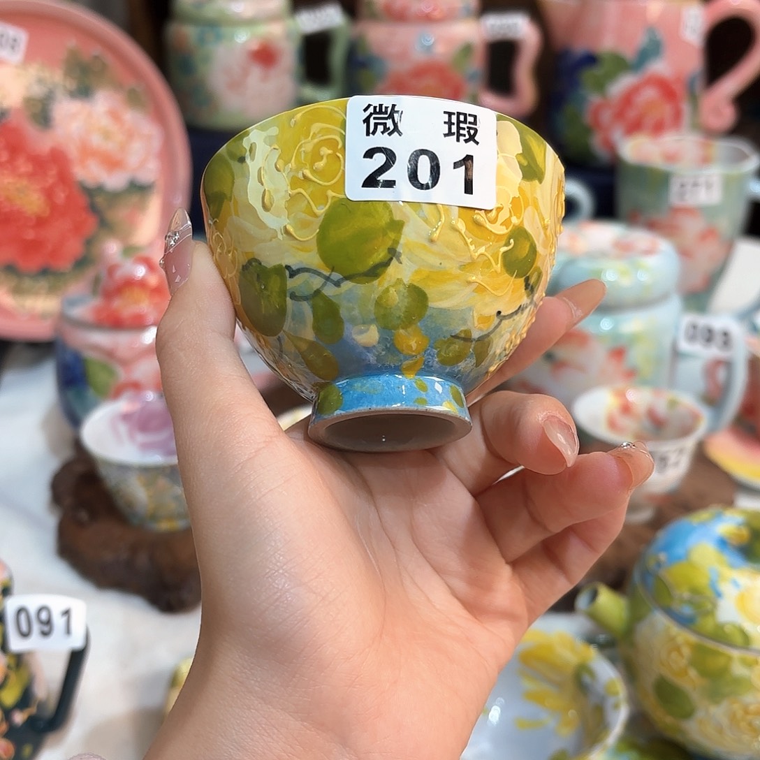 猫***王景德镇手绘高温釉下彩陶瓷茶具