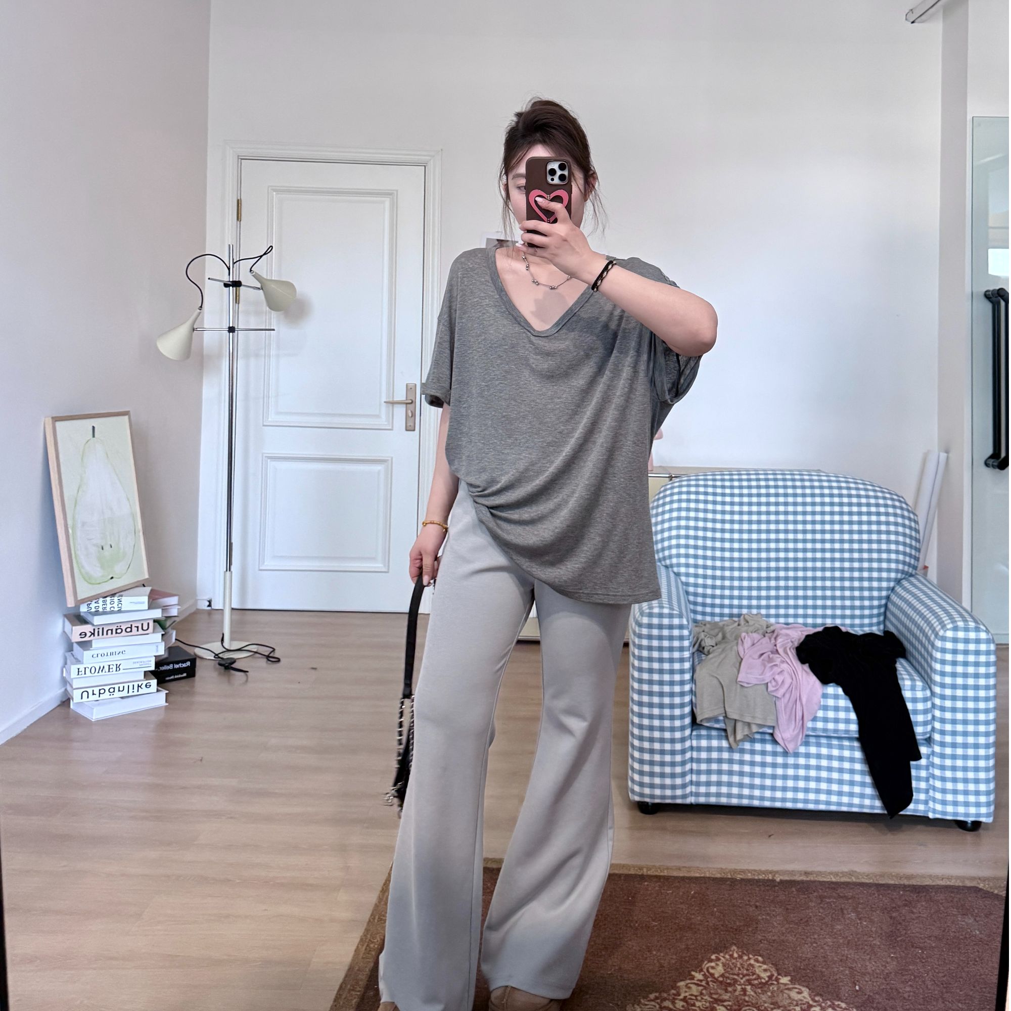 晶咕晶咕【奶皮T】休闲百搭垂感夏季宽松薄款简约短袖T恤