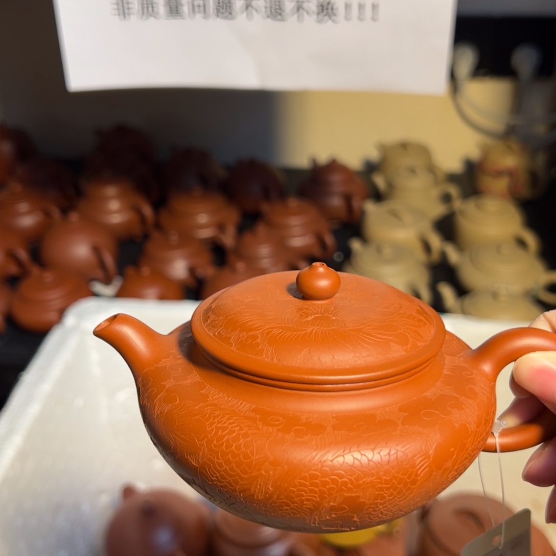 紫砂茶壶宜兴紫砂壶朱泥