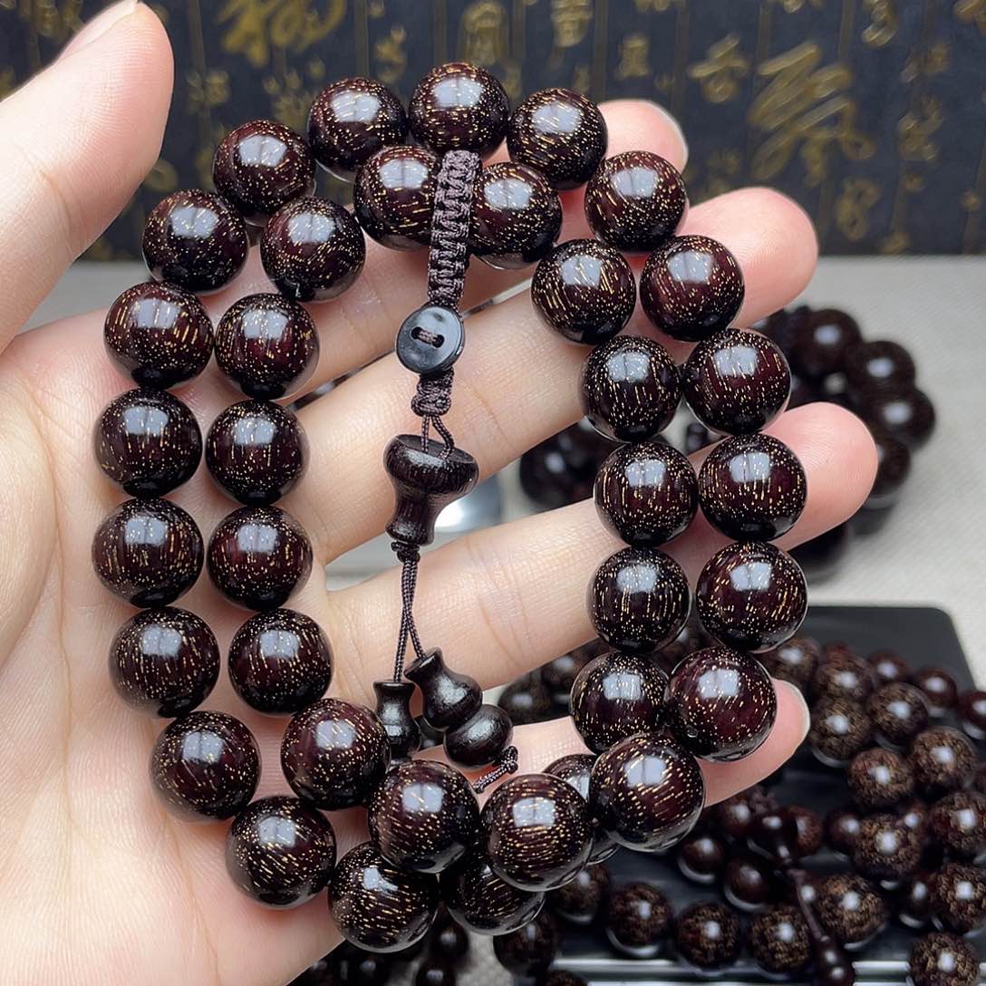 檀香紫檀（小叶紫檀）1.2 36颗 双圈 小爆满金星