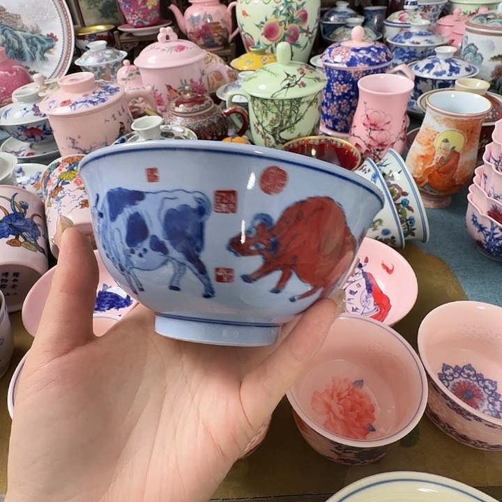 斗***笠瓷摆件景德镇陶瓷