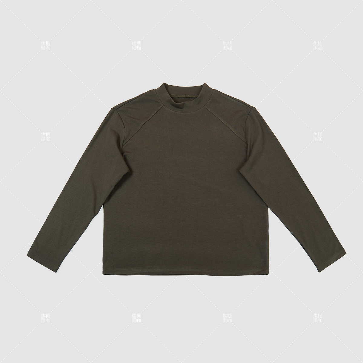 秋冬长袖T恤女设计师款长袖t恤磨毛保暖内搭半高圆领打底衫