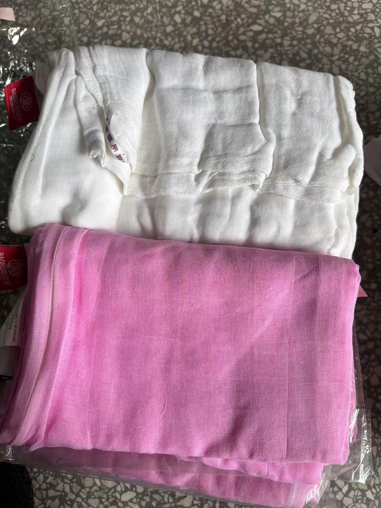 《兵哥外贸》3楼120×150杂款全棉棉纱被套 发一个 微瑕疵 不挑色