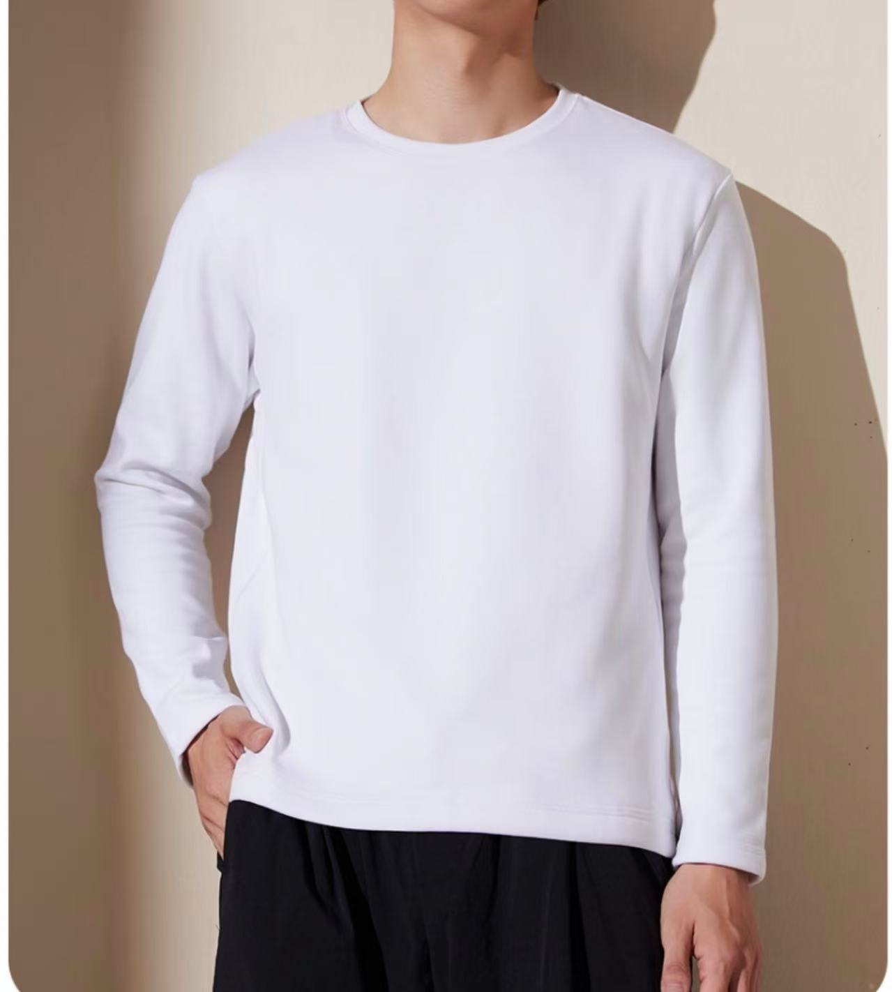 拒水鹅绒T恤！男女款休闲圆领长袖秋冬季可机洗三防t恤