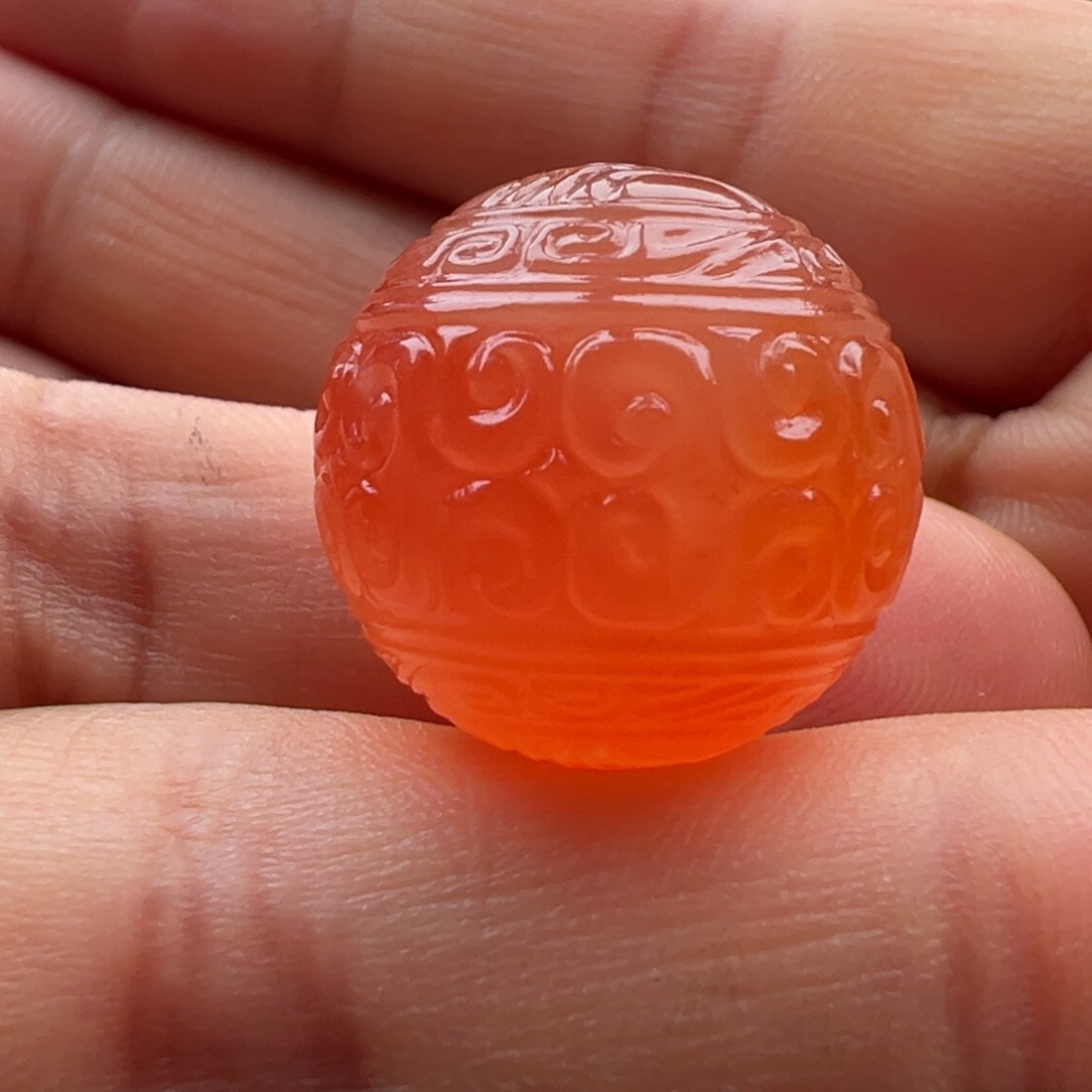 南红玛瑙圆珠回纹19.8未镶嵌