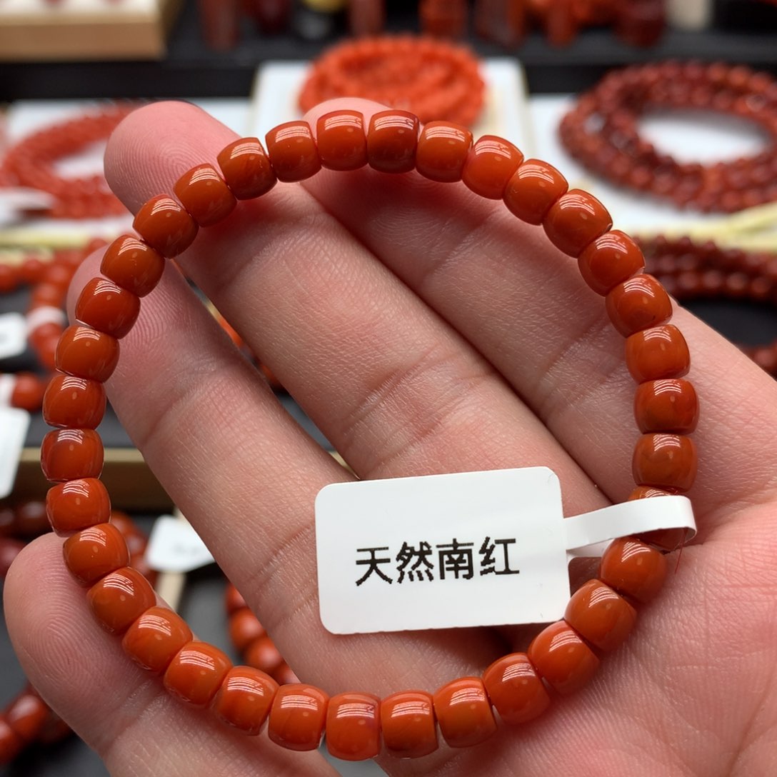 南红玛瑙手链未镶嵌