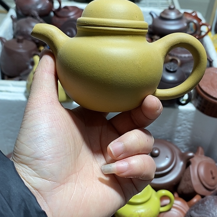 紫砂茶壶紫砂微笑口瑕