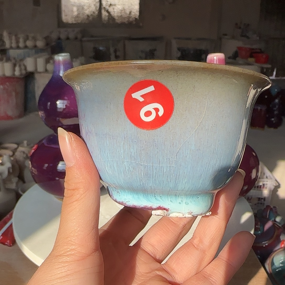 陶摆件郑家钧窑微瑕