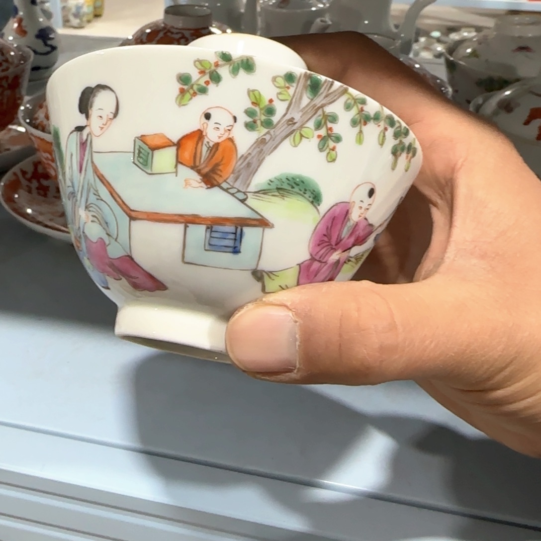 瓷片摆件手绘瓷器全部处理