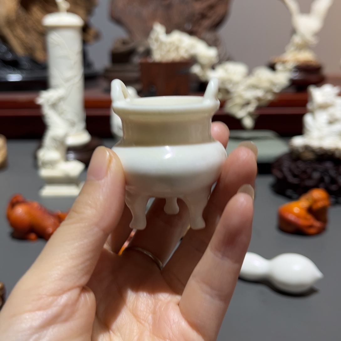 黄杨木乐*鹿角工艺品摆件