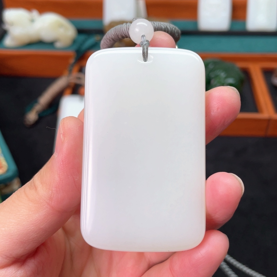 和田玉挂件未镶嵌平****6