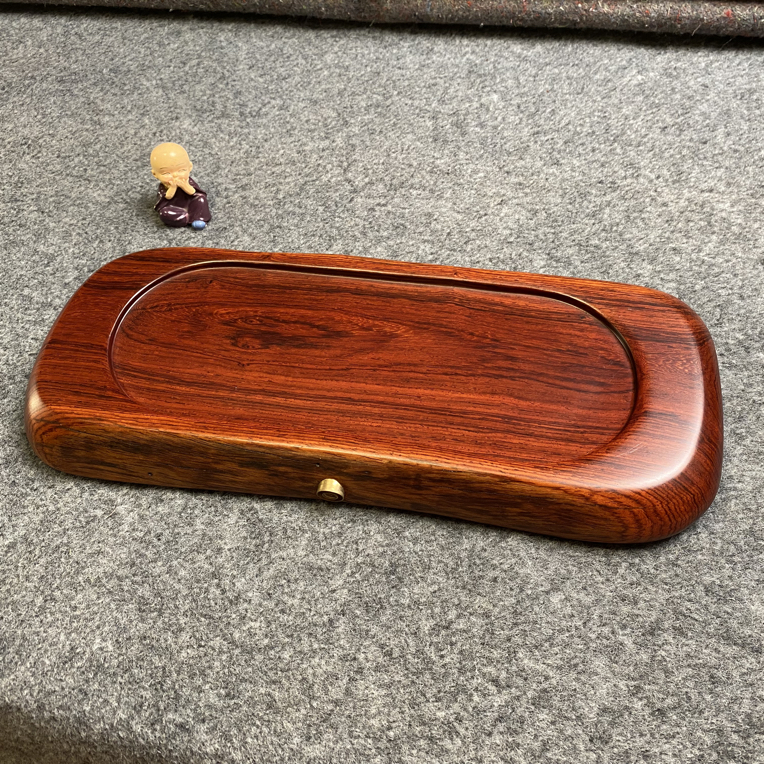 简约款巴里黄檀随行实木干湿两用茶盘38*16*3